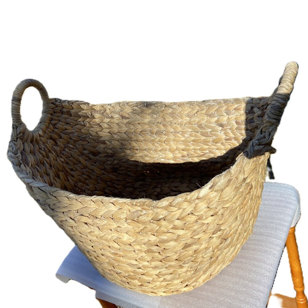 Household Essentials Water Hyacinth Basket with Handles